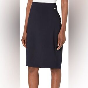 DKNY Elegant Navy Pencil Skirt